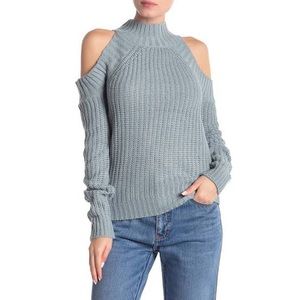 Fashion nova | BLACK | Cold shoulder knit sweater